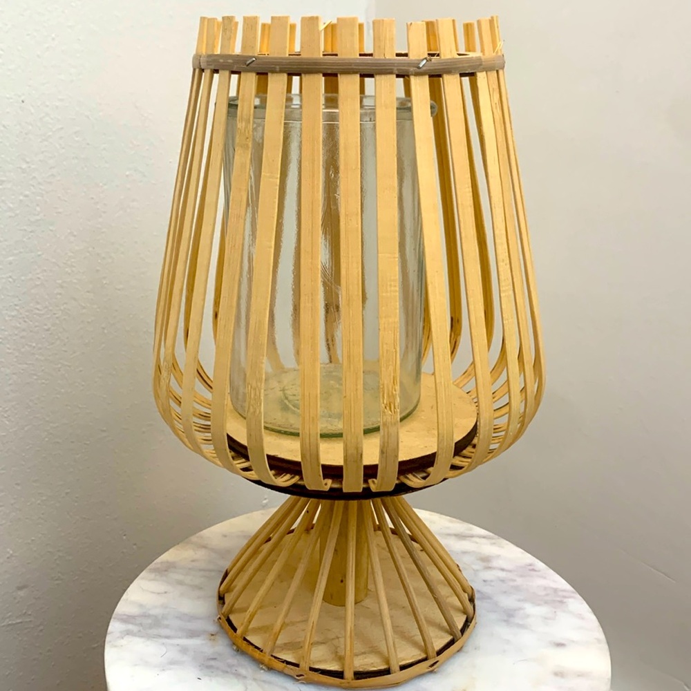 Candle wicker holder